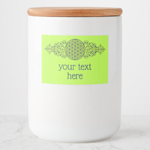 花 – ヴィンテージオーナメント青金ゴールド フードラベル