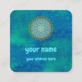 花 – ヴィンテージオーナメント1 スクエア名刺 (裏面)