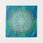 花 – ヴィンテージオーナメント1 タペストリー (正面(横))