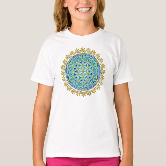 花 – ヴィンテージオーナメント1 Tシャツ (正面)