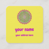 花 – ヴィンテージオーナメント2 スクエア名刺 (裏面)