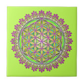 花 – ヴィンテージオーナメント2 タイル (正面)