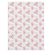 花、ヴィンテージバラ、ピンクのバラ テーブルクロス (正面)