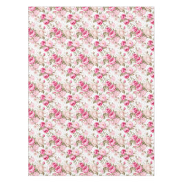 花、ヴィンテージバラ、ピンクのバラ テーブルクロス