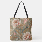 花,ヴィンテージ, 華やかな庭の花々 トートバッグ (裏面)