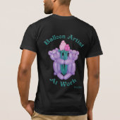 花-仕事の気球の芸術家を持つテディー・ベア Tシャツ (裏面)