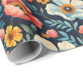 花（光沢） ラッピングペーパー (ロールコーナー)