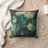 花(別名バラ)by William Meritt Chase クッション (ブランケット)