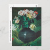 花(別名バラ)by William Meritt Chase ポストカード (正面/裏面)