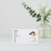 花、名前、住所1の住所2の接触1、… 名刺 (スタンド正面)