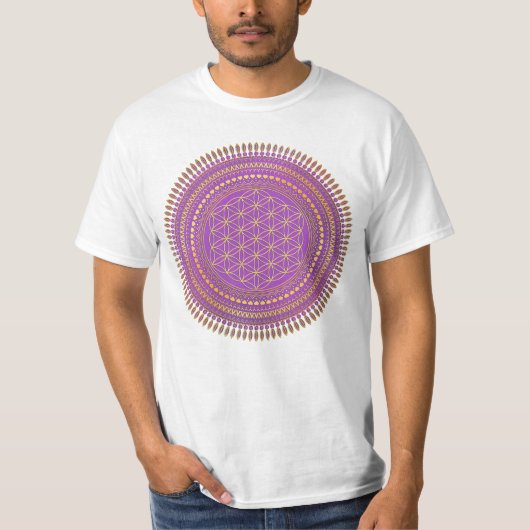 花 – 土着マンダラ4 Tシャツ (正面)