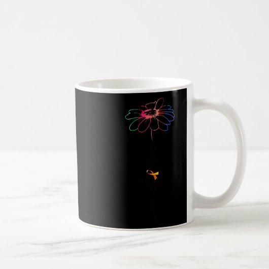 花 – 多発性硬化症認識度ギフト コーヒーマグカップ (右)