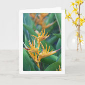 花（天国の鳥）空白ののカード カード (黄色い花)