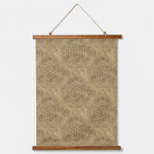 花 – 太陽 – 継ぎ目のないパターン4 吊り下げ型タペストリー (正面)