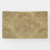 花 – 太陽 – 継ぎ目のないパターン4 横断幕 (横)