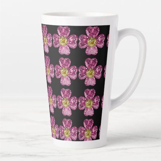 花 宝石 カフェラテマグ (右)