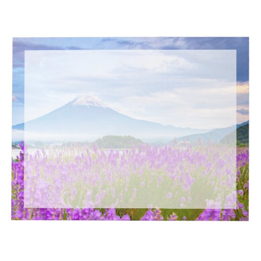 花 | 富士山 日本 ノートパッド (正面)