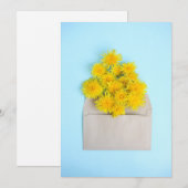 花 |封筒のタンポポ サンキューカード (正面/裏面)