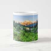 花 |山ライニエ国立公園 ジャンボコーヒーマグカップ (正面)