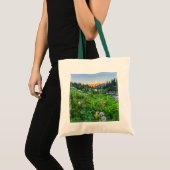 花 |山ライニエ国立公園 トートバッグ (正面(商品))