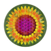 花 – 幾何学模様4 カッティングボード (正面)