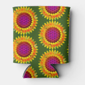 花 – 幾何学模様4 缶クーラー (正面)