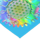 花 – 幾何学模様5 ショートテーブルランナー (コーナー)