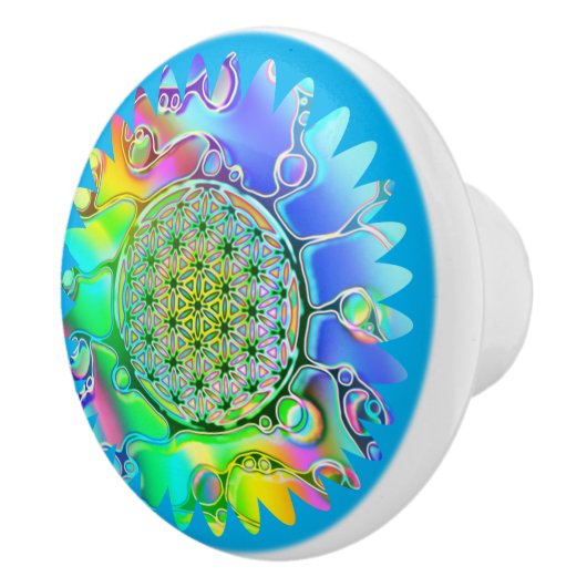 花 – 幾何学模様5 セラミックノブ (右)