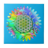 花 – 幾何学模様5 タイル (正面)