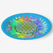 花 – 幾何学模様5 ペーパープレート (アングル)