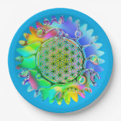 花 – 幾何学模様5 ペーパープレート (正面)