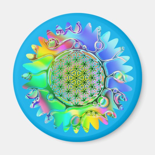 花 – 幾何学模様5 マグネット (正面)