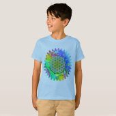 花 – 幾何学模様5 Tシャツ (正面フル)