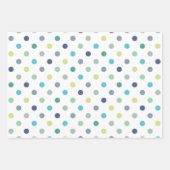 花、抽象的、水玉模様 ラッピングペーパーシート (正面3)