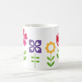 花，抽象芸術,自然,カラフル コーヒーマグカップ (中央)