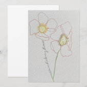 花 招待状 (正面/裏面)