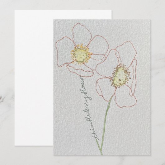 花 招待状 (正面/裏面)