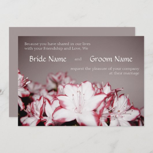 花 – 招待状 (正面/裏面)