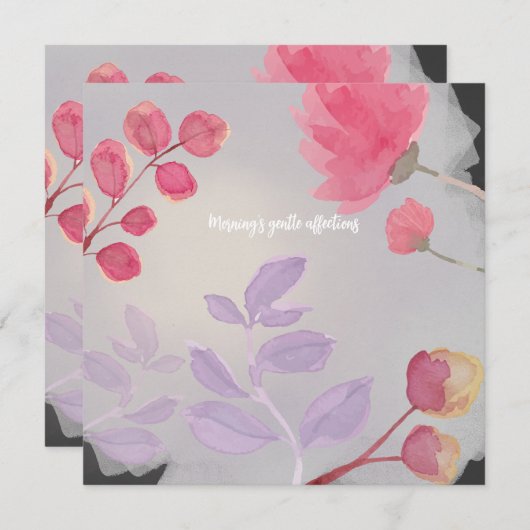 花 招待状 (正面/裏面)