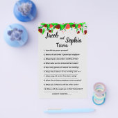 花、新郎新婦トリビアシャワーゲームカードフライ チラシ (シングル)