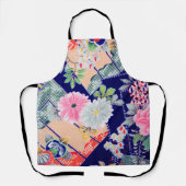 花、日本のデザイン エプロン (正面)