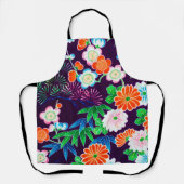 花、日本のデザイン エプロン (正面)