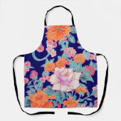 花、日本のデザイン エプロン (正面)