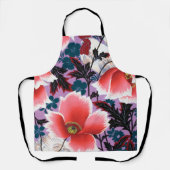 花、日本のデザイン エプロン (正面)