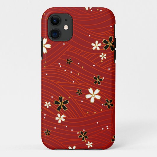 花、日本の紙、フローラ背景画像 Case-Mate iPhoneケース (裏面)