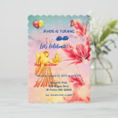 花《星座》乙女座威厳がある（23～9月22日）誕生日 招待状 (スタンド正面)