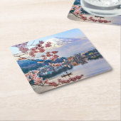 花 |春さくらんぼBrothers Japan スクエアペーパーコースター (アングル)