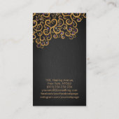 花 – 木 – アメジストと金ゴールド 名刺 (裏面)