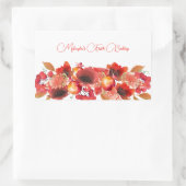 花、果物、ベリーの食品ステッカー 長方形シール (バッグ)