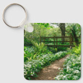 花 |森の白い野草 キーホルダー (正面)